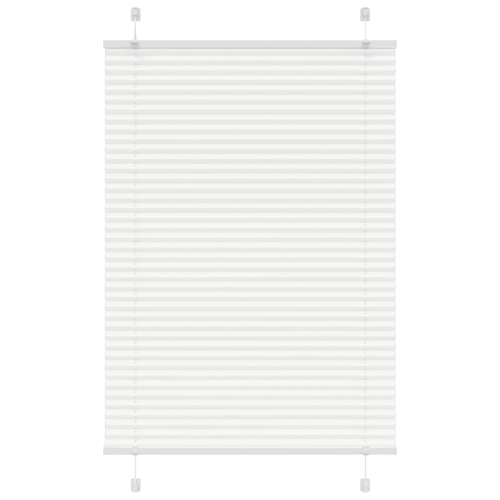 Pleated Blind White 100x100 cm Fabric Width 99.4 cm Polyester
