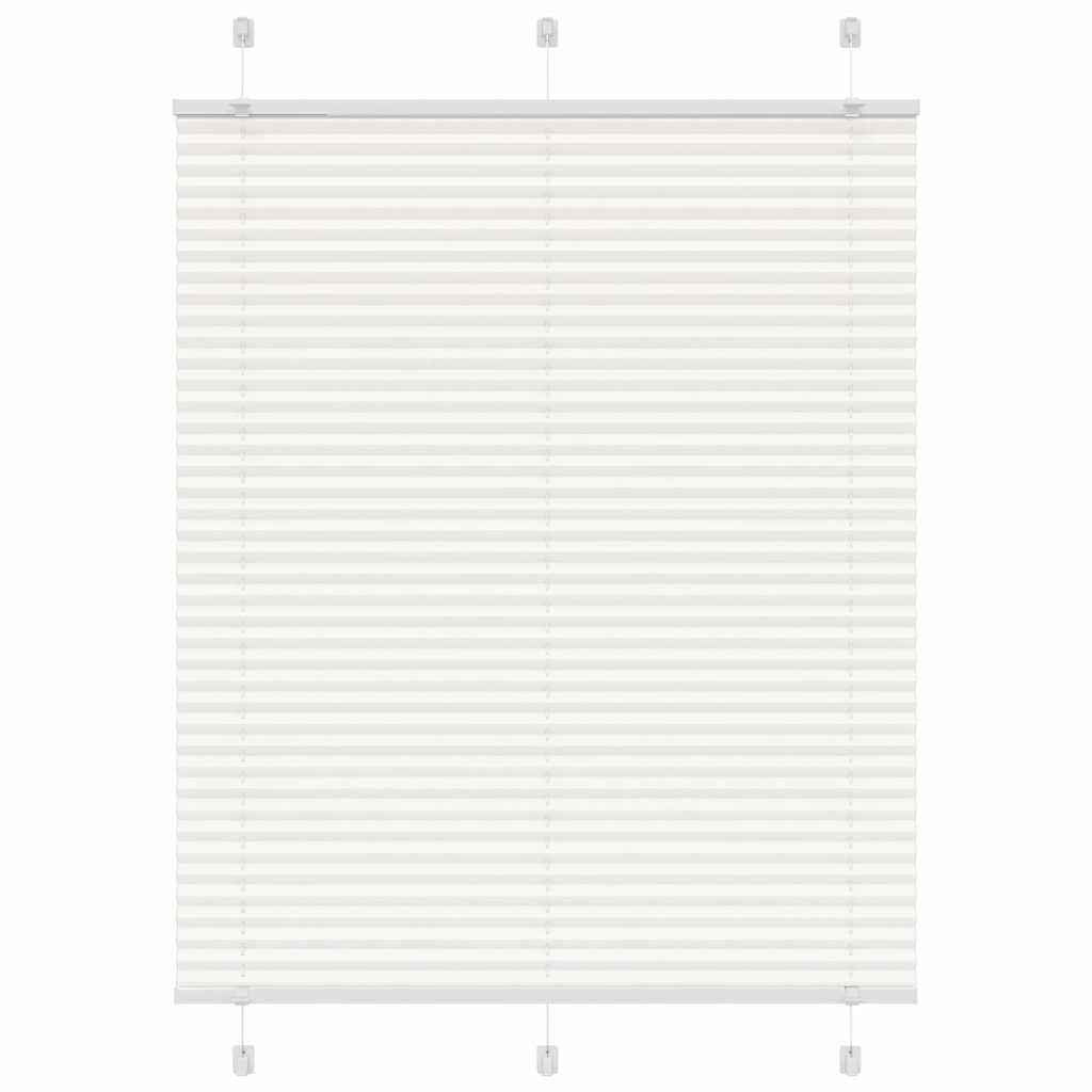 Pleated Blind White 110x100 cm Fabric Width 109.4 cm Polyester