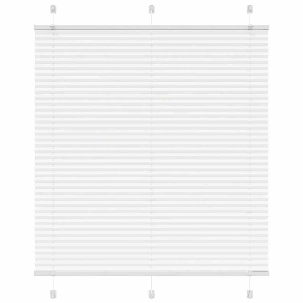 Pleated Blind White 115x100 cm Fabric Width 114.4 cm Polyester