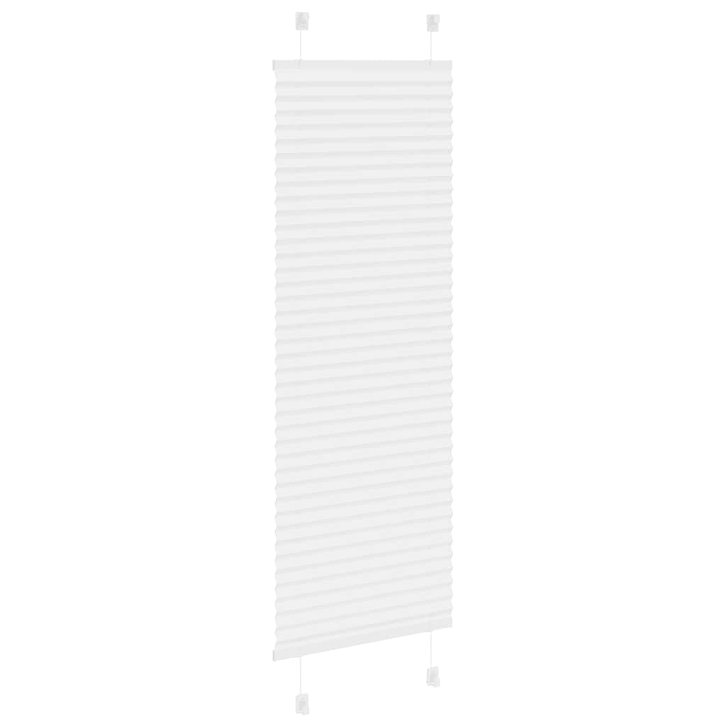 Pleated Blind White 50x150 cm Fabric Width 49.4 cm Polyester
