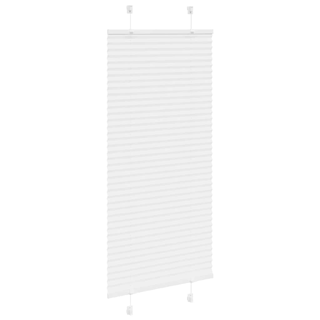 Pleated Blind White 60x150 cm Fabric Width 59.4 cm Polyester