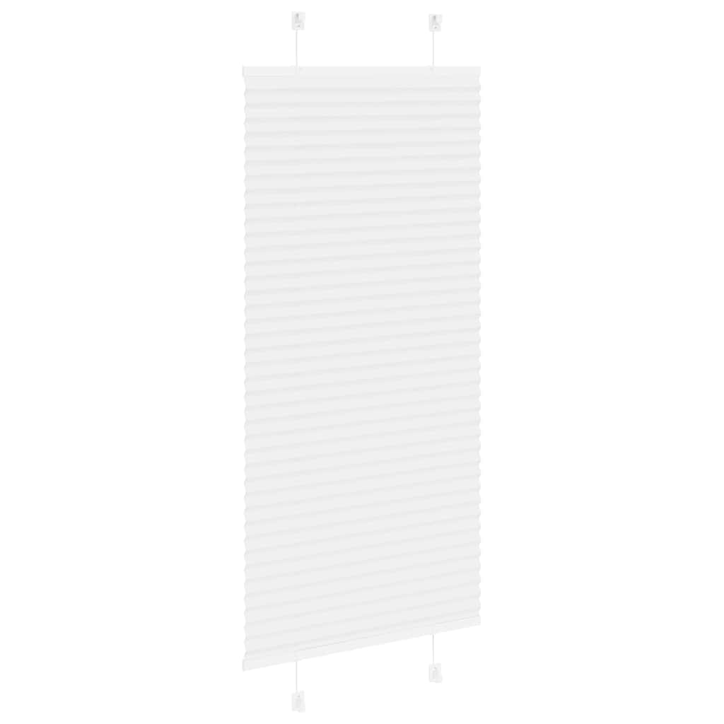 Pleated Blind White 60x150 cm Fabric Width 59.4 cm Polyester