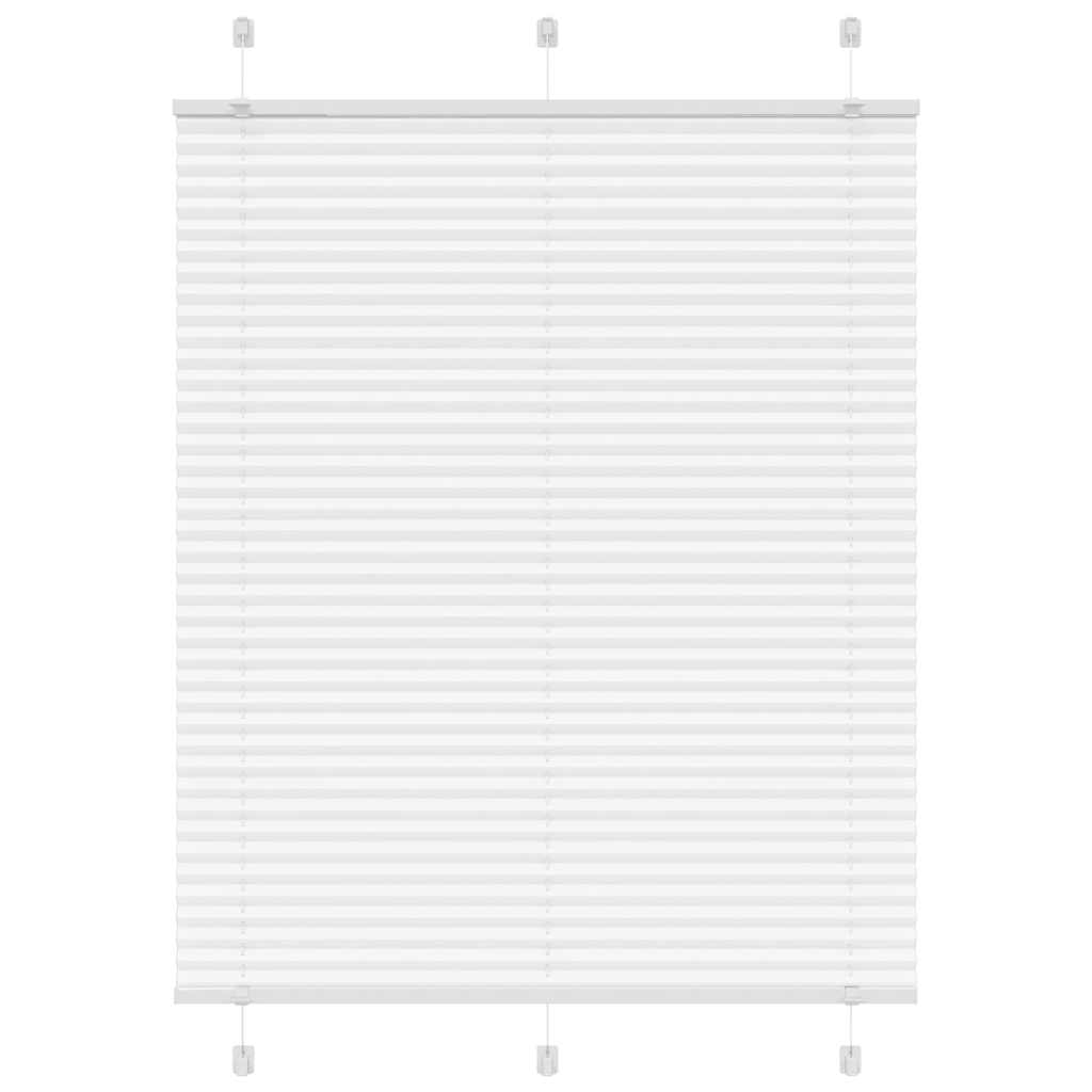 Pleated Blind White 105x150 cm Fabric Width 104.4 cm Polyester