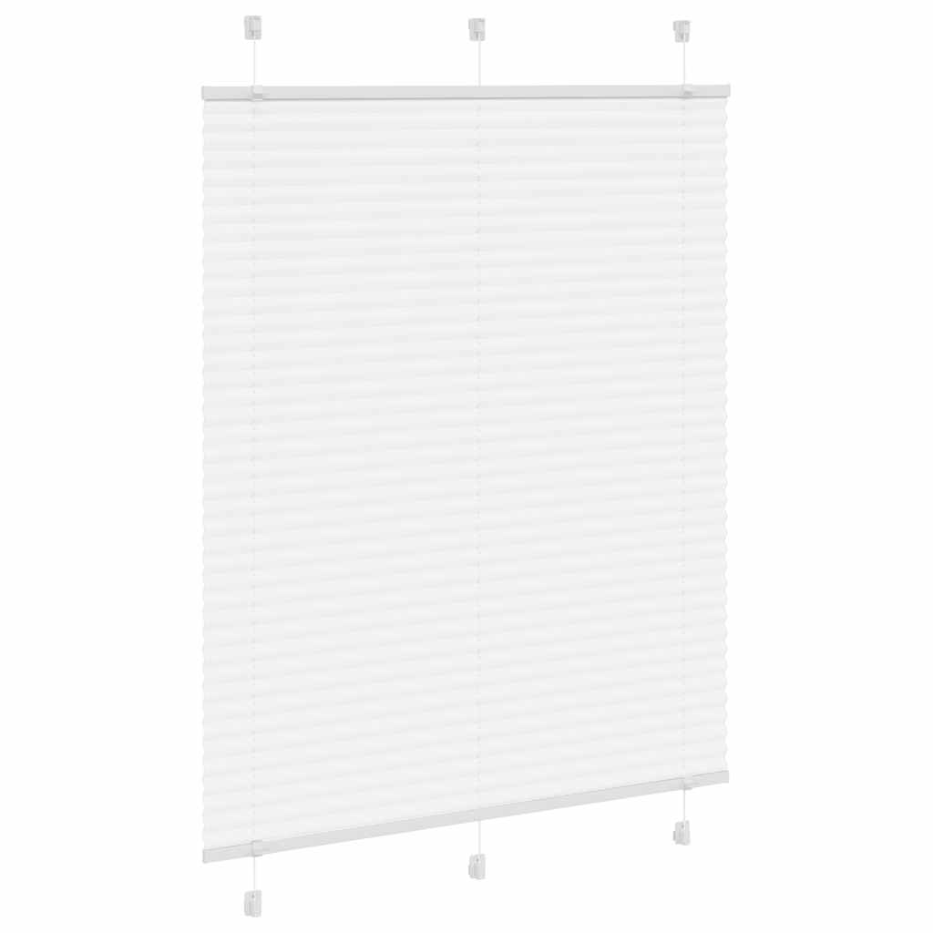 Pleated Blind White 105x150 cm Fabric Width 104.4 cm Polyester