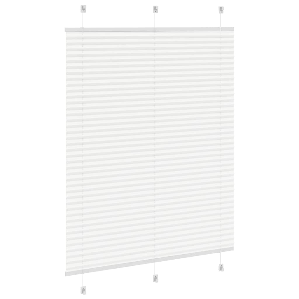 Pleated Blind White 105x150 cm Fabric Width 104.4 cm Polyester