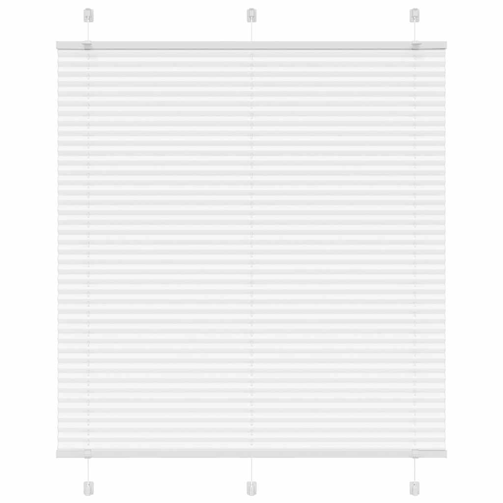 Pleated Blind White 115x150 cm Fabric Width 114.4 cm Polyester