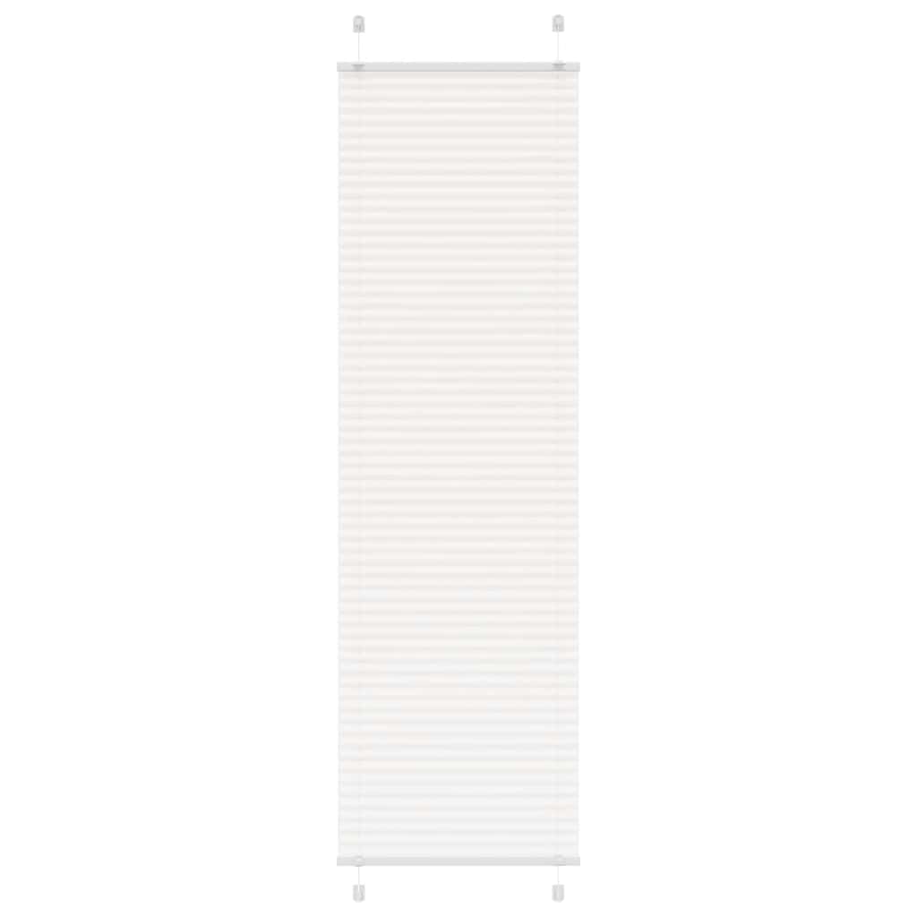 Pleated Blind White 55x200 cm Fabric Width 54.4 cm Polyester