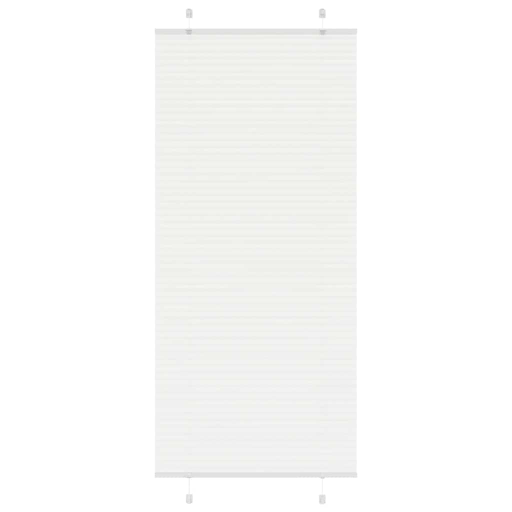 Pleated Blind White 90x200 cm Fabric Width 89.4 cm Polyester