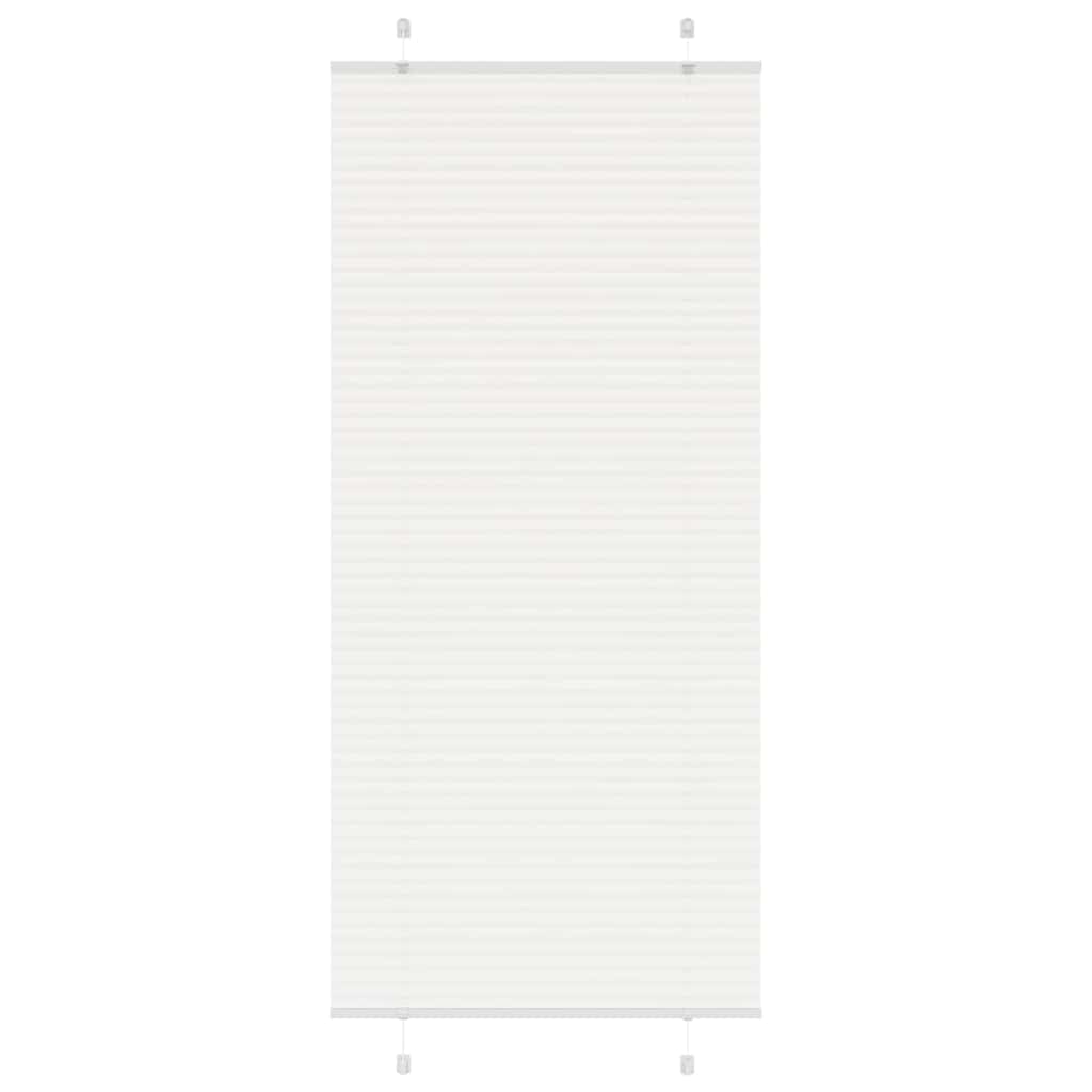 Pleated Blind White 100x200 cm Fabric Width 99.4 cm Polyester