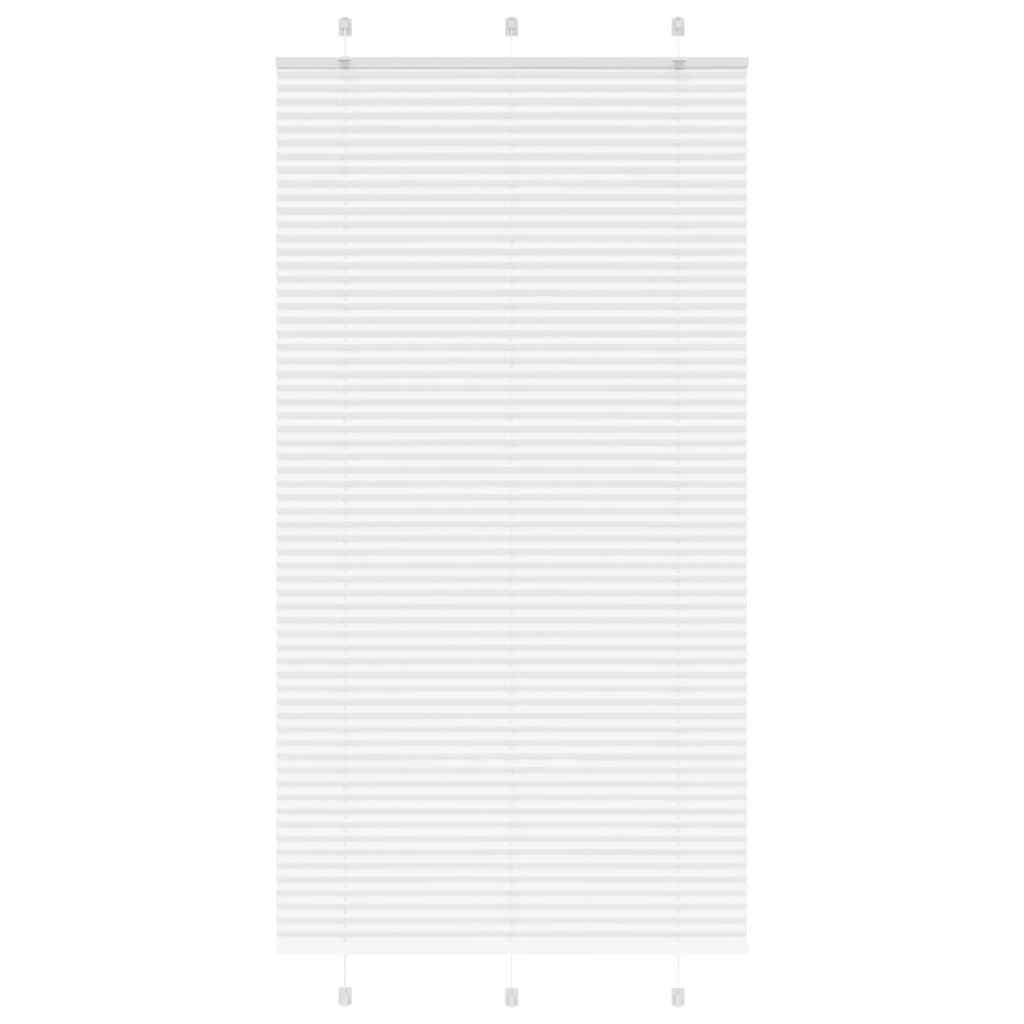 Pleated Blind White 105x200 cm Fabric Width 104.4 cm Polyester