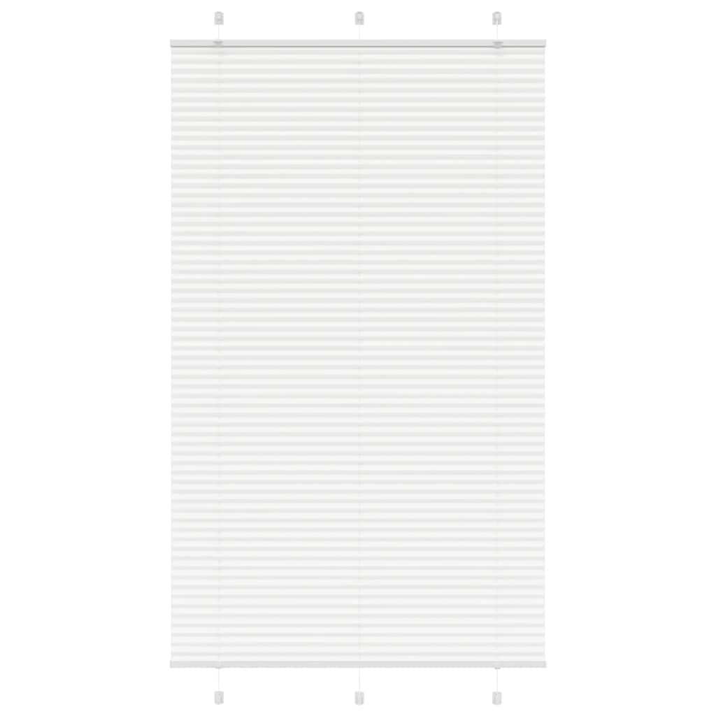 Pleated Blind White 115x200 cm Fabric Width 114.4 cm Polyester