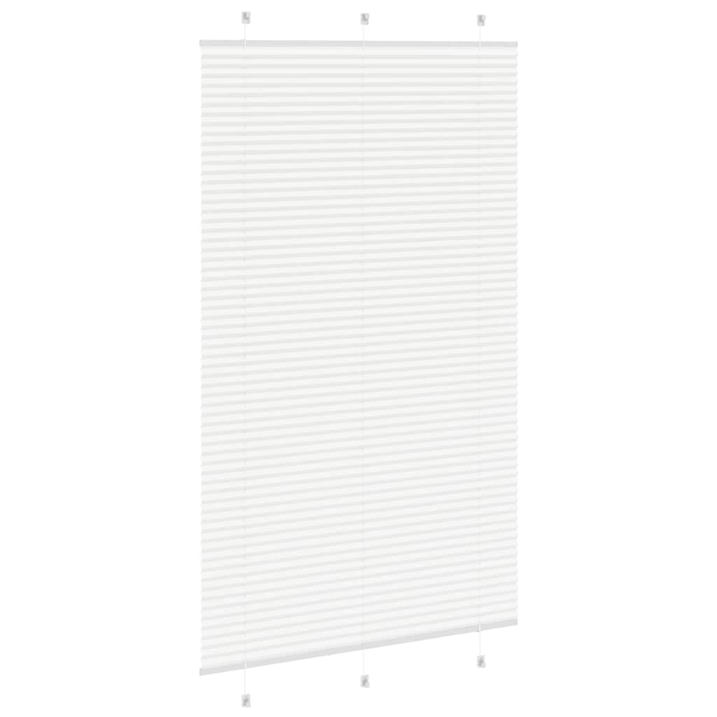 Pleated Blind White 115x200 cm Fabric Width 114.4 cm Polyester