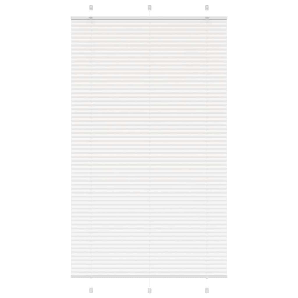 Pleated Blind White 120x200 cm Fabric Width 119.4 cm Polyester