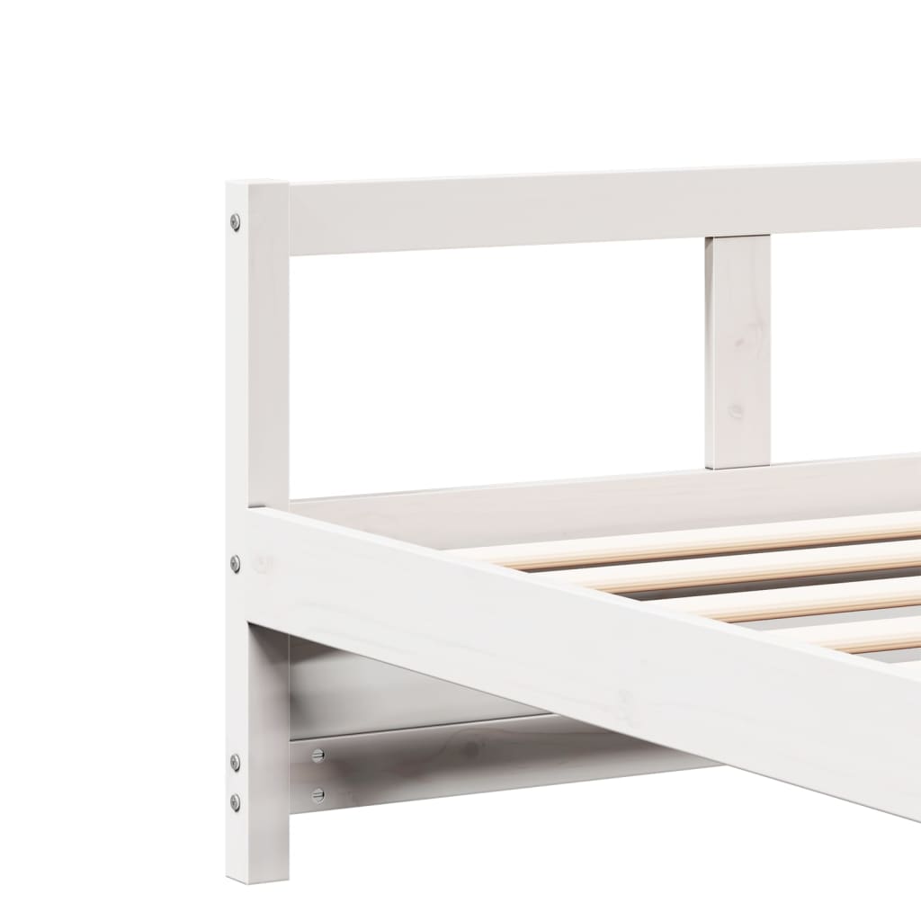 Daybed without Mattress White 80x200 cm Solid Wood Pine
