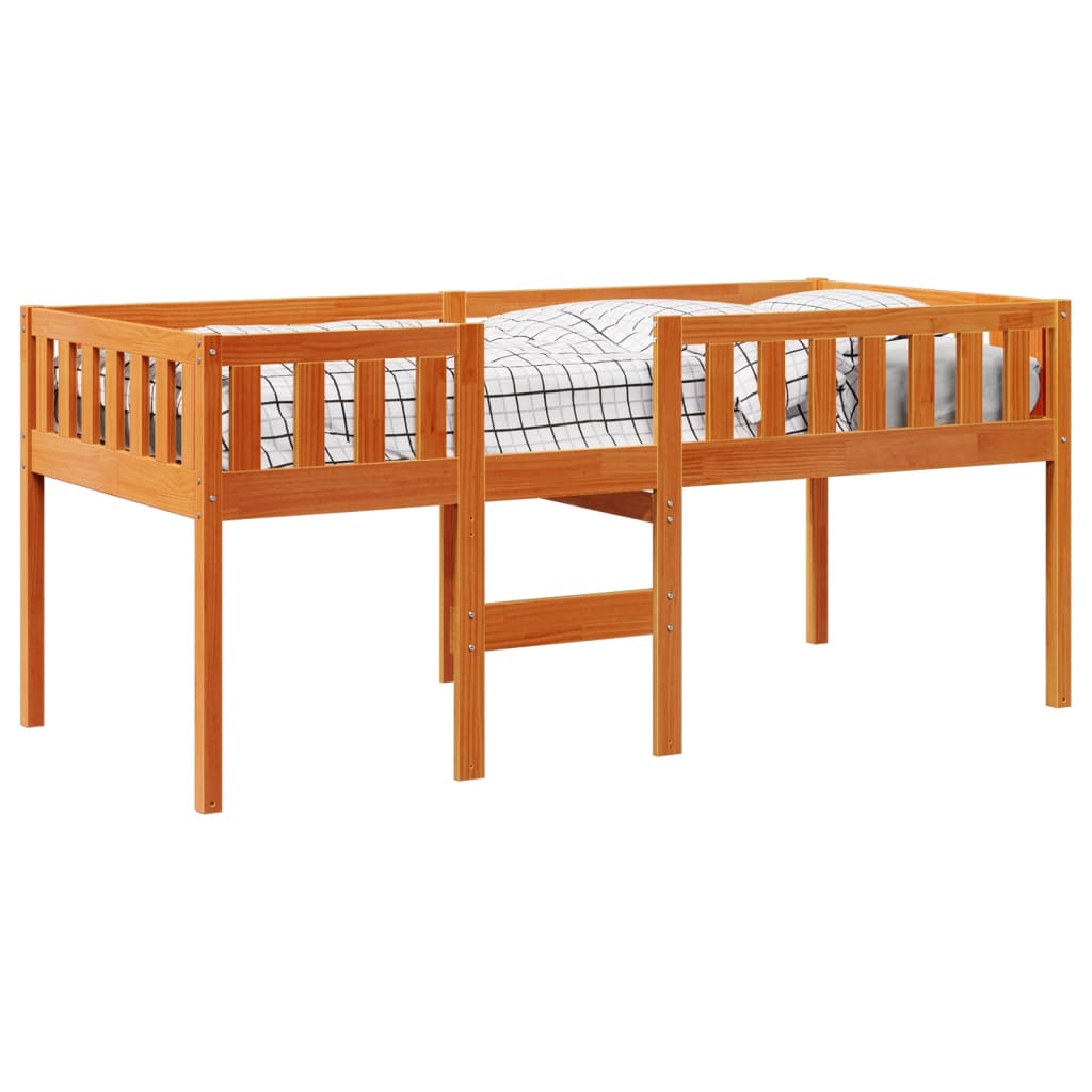 Children's Bed without Mattress Wax Brown 75x190 cm Solid Wood Pine