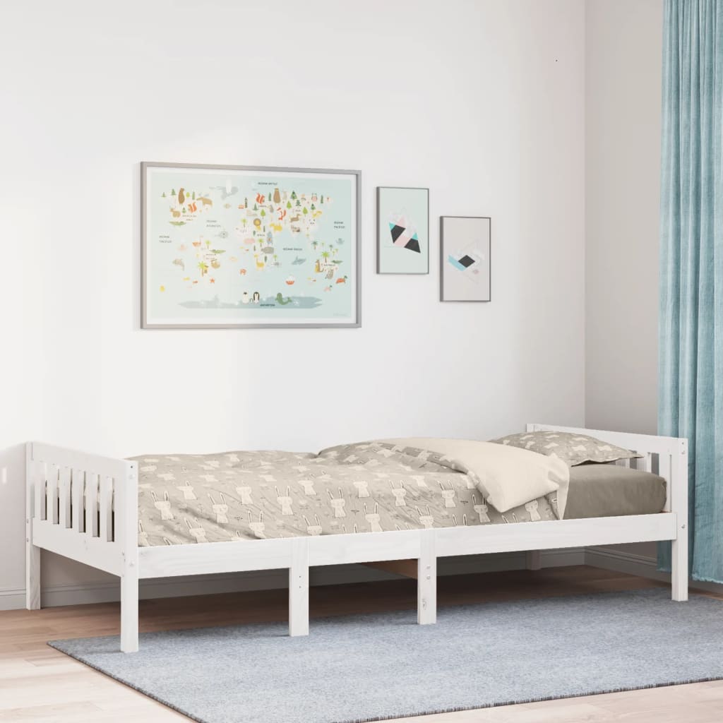 Children's Bed without Mattress White 80x200 cm Solid Wood Pine