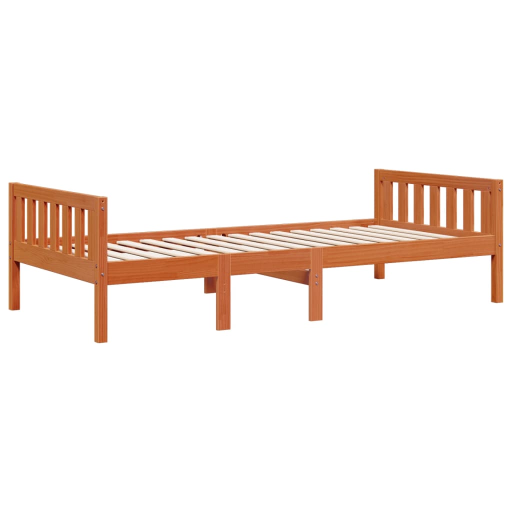 Children's Bed without Mattress Wax Brown 90x190 cm Solid Wood Pine