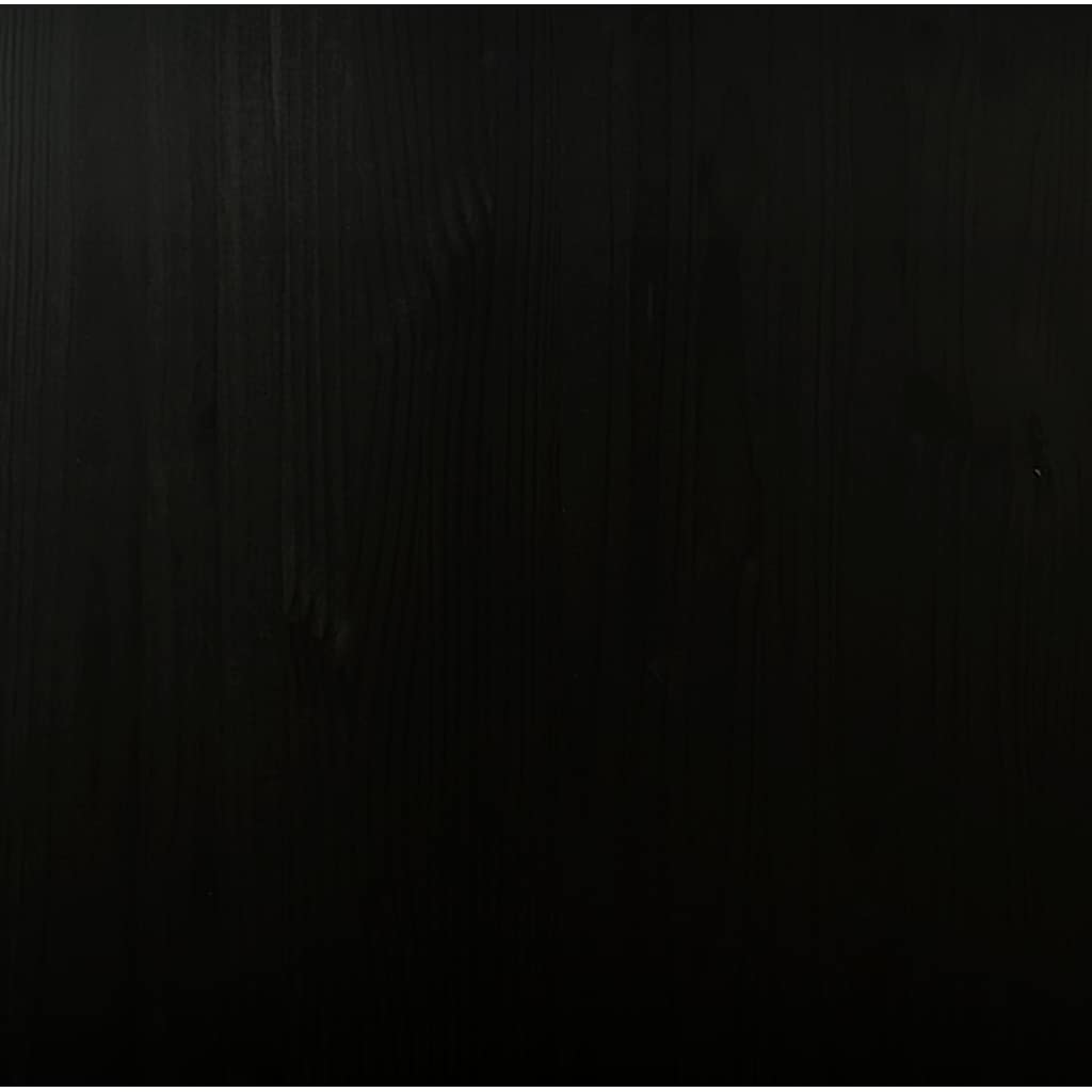 Rolling Cabinet with Drawers MOSS Black Solid Wood Pine