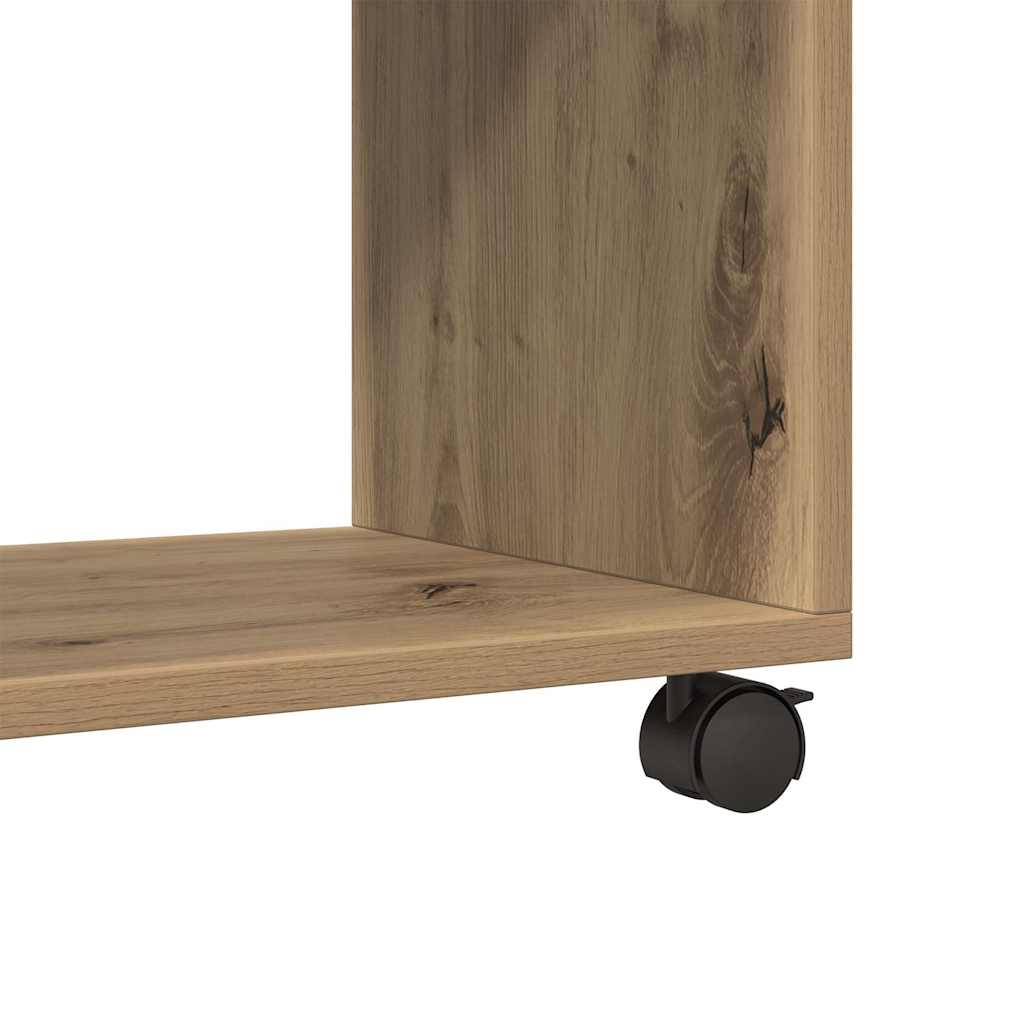  Rolling Cabinet Artisian Oak 72x33x42.5 cm Engineered Wood