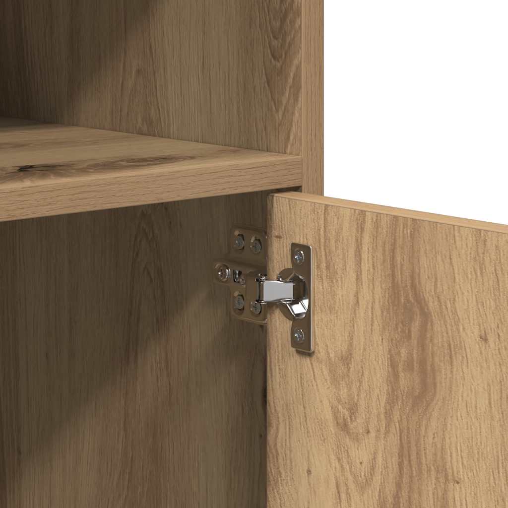 Rolling Cabinet Artisian Oak 60x48x81 cm Engineered Wood