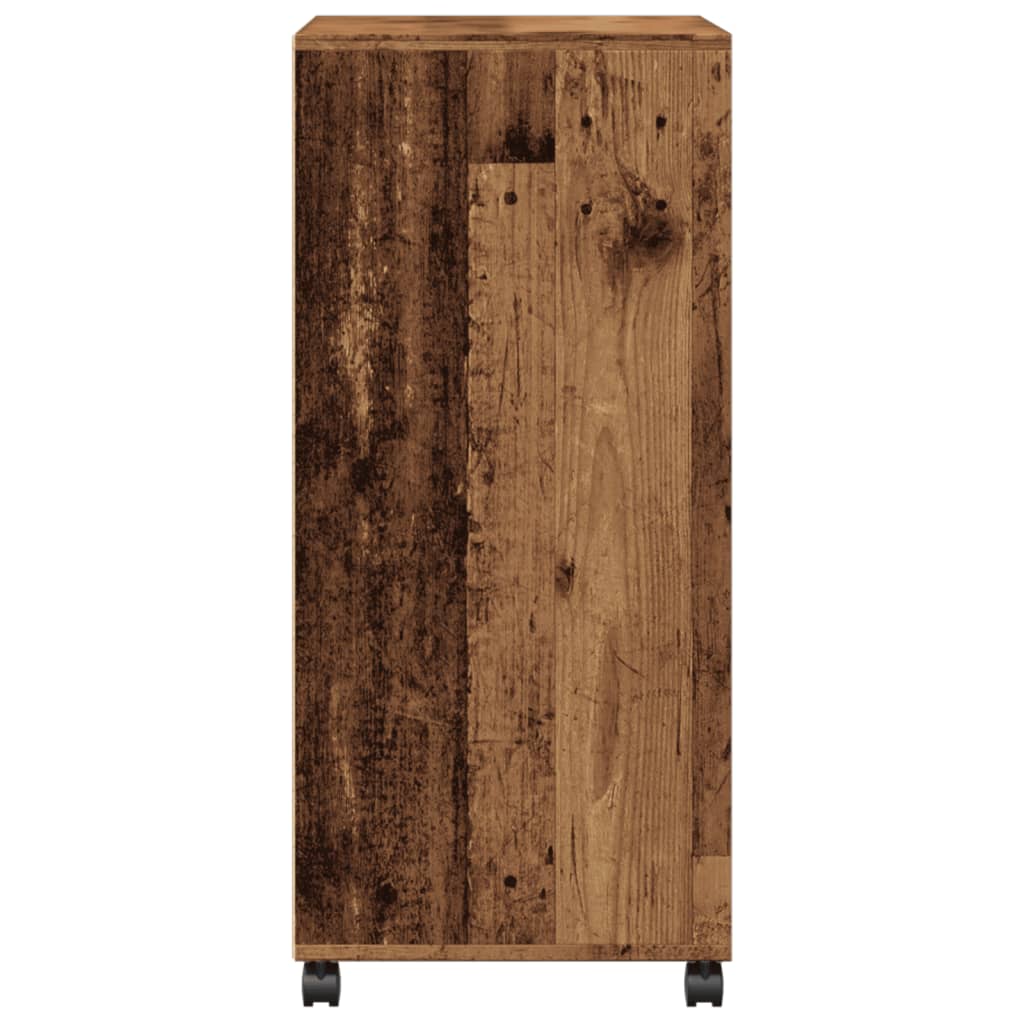 Rolling Cabinet Old Wood 55x40x91 cm Engineered Wood