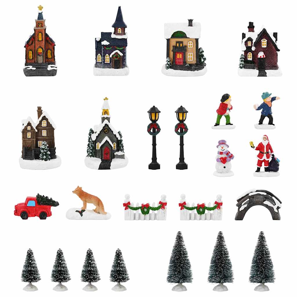 Christmas Tabletop Decor Multicolour Resin