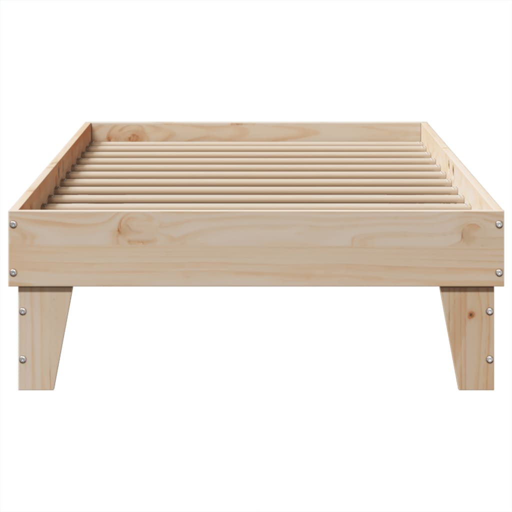 Bed Frame without Mattress 75x190 cm Small Single Solid Wood Pine