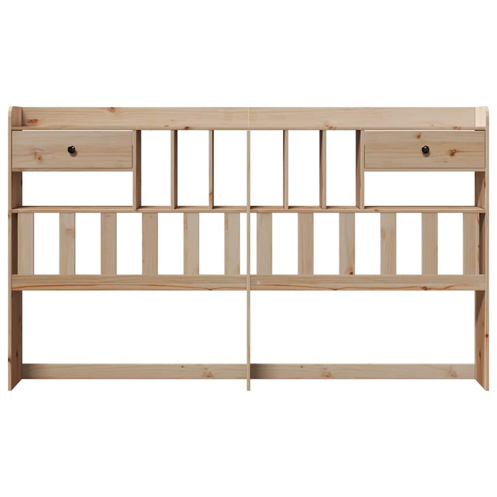 Headboard with Storage 180 cm Solid Wood Pine