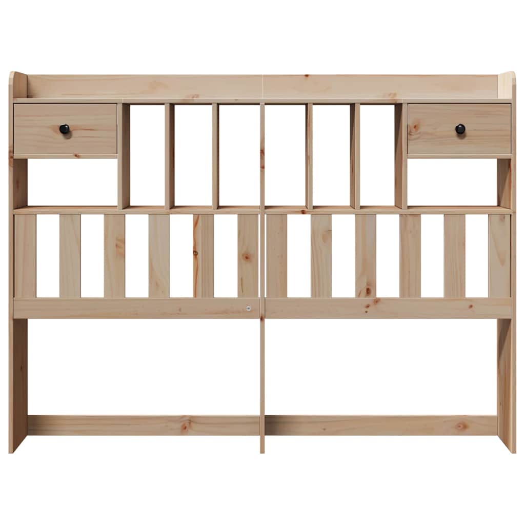 Headboard with Storage 150 cm Solid Wood Pine