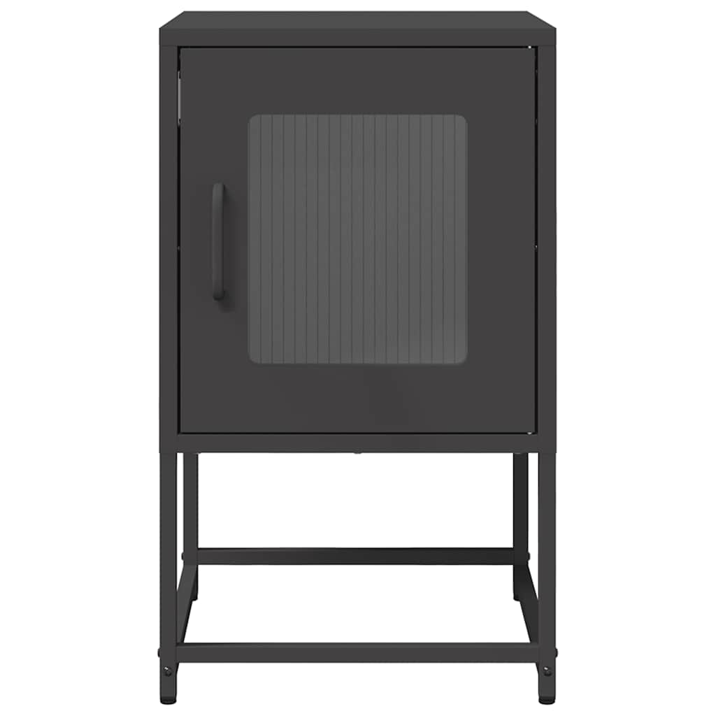 Bedside Cabinet Black 36x39x60.5 cm Cold-rolled Steel