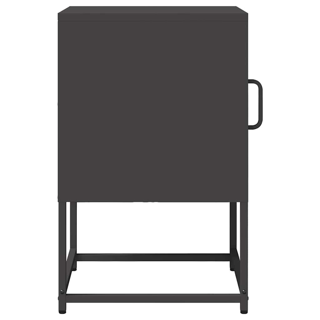 Bedside Cabinet Black 36x39x60.5 cm Cold-rolled Steel