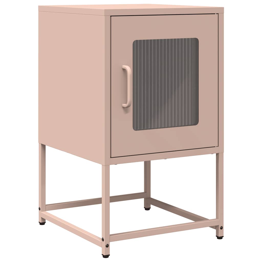 Bedside Cabinet Pink 36x39x60.5 cm Cold-rolled Steel