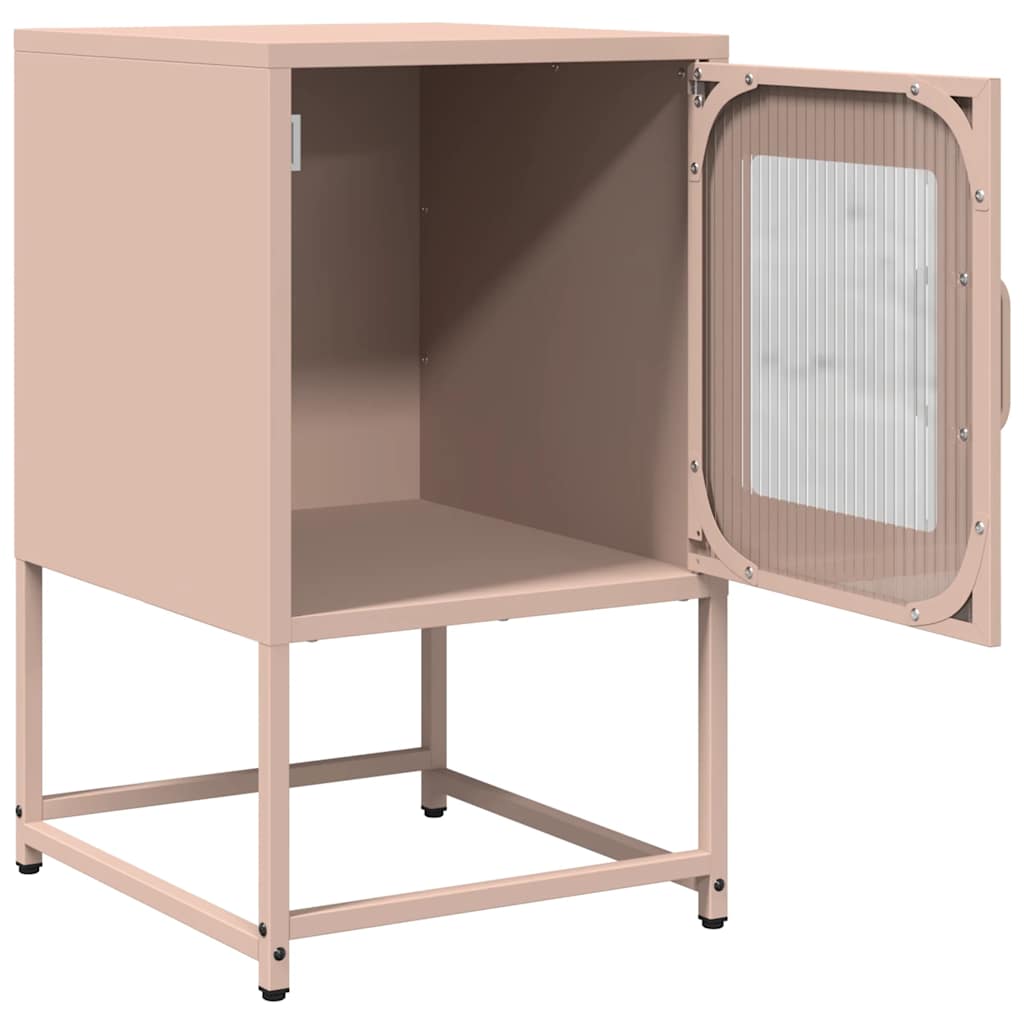 Bedside Cabinet Pink 36x39x60.5 cm Cold-rolled Steel