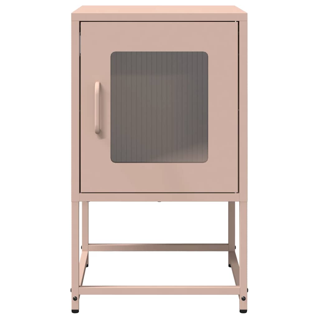 Bedside Cabinet Pink 36x39x60.5 cm Cold-rolled Steel