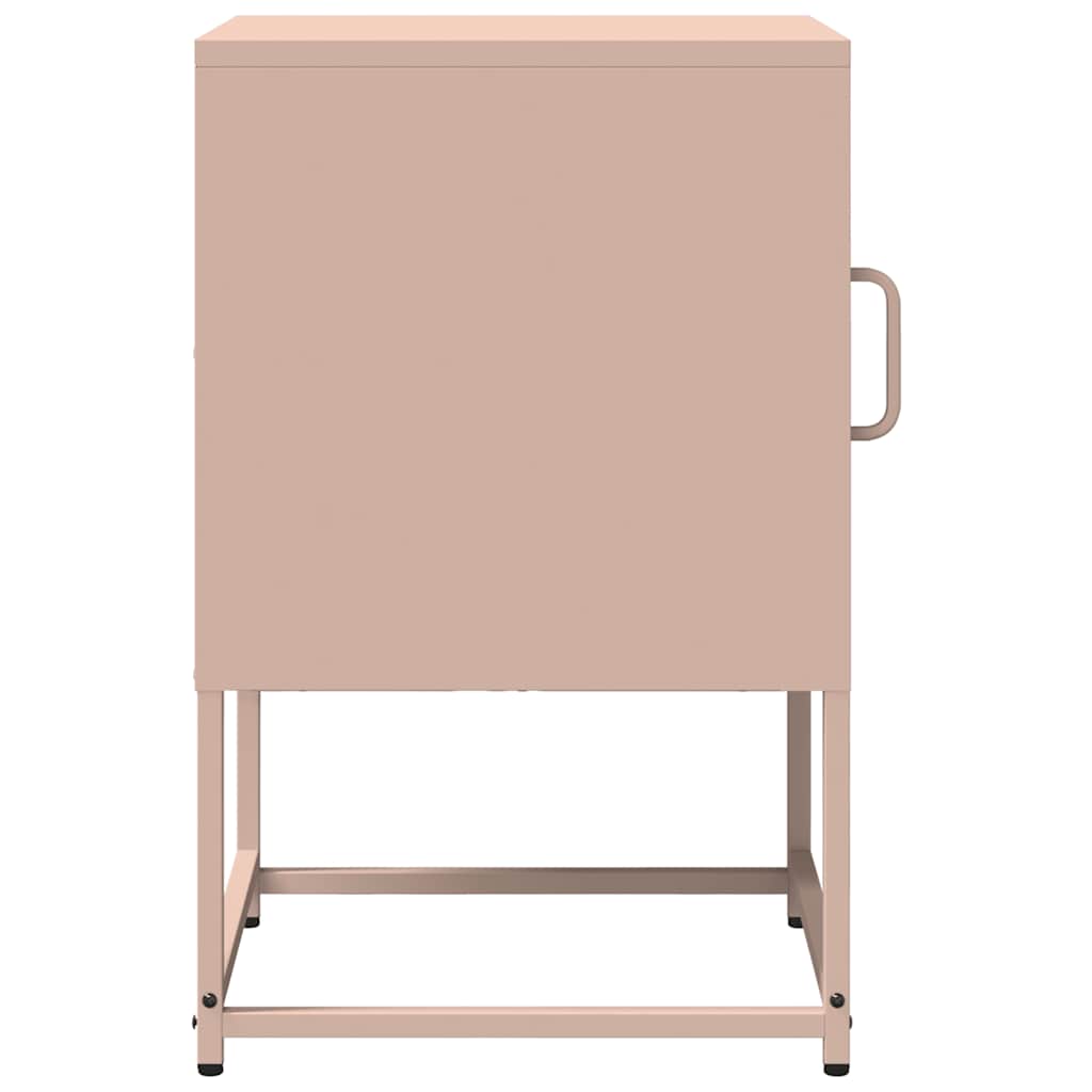 Bedside Cabinet Pink 36x39x60.5 cm Cold-rolled Steel