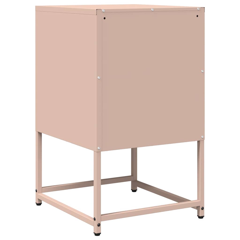 Bedside Cabinet Pink 36x39x60.5 cm Cold-rolled Steel
