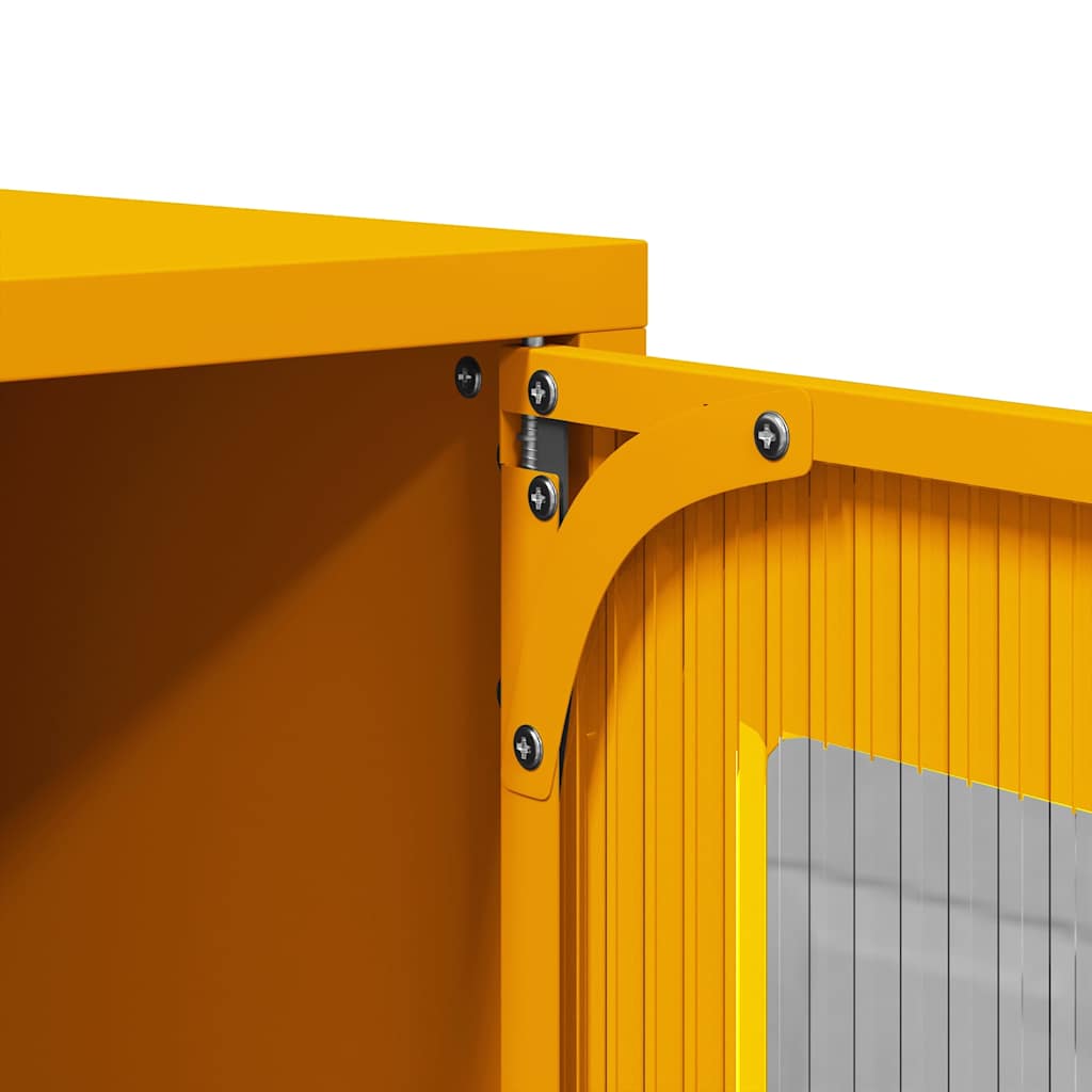 Bedside Cabinet Mustard Yellow 36x39x60.5 cm Cold-rolled Steel