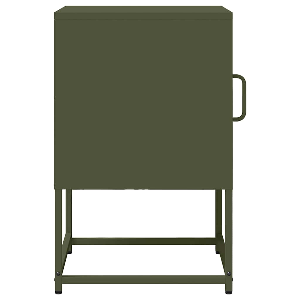 Bedside Cabinet Olive Green 36x39x60.5 cm Cold-rolled Steel