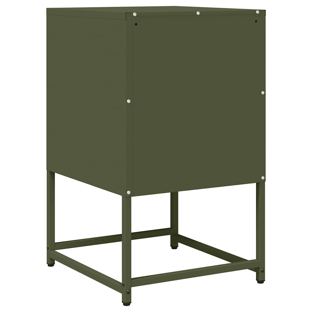 Bedside Cabinet Olive Green 36x39x60.5 cm Cold-rolled Steel