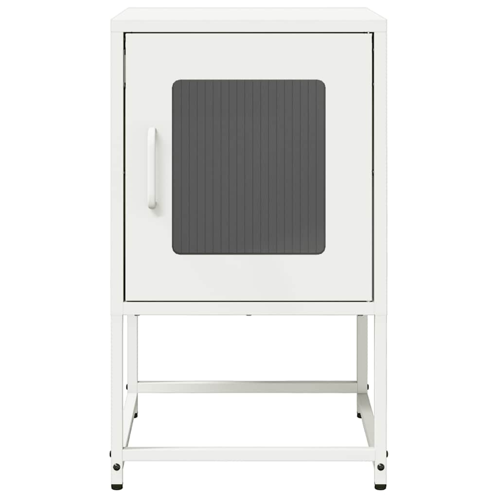 Bedside Cabinet White 36x39x60.5 cm Cold-rolled Steel