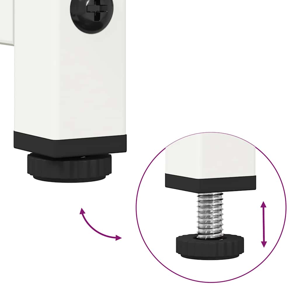 Bedside Cabinet White 36x39x60.5 cm Cold-rolled Steel