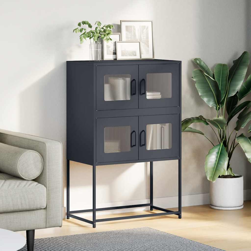 Highboard Anthracite 68x39x107 cm Steel