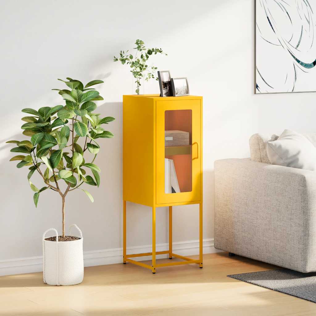 Sideboard Mustard Yellow 36x39x107 cm Cold-rolled Steel