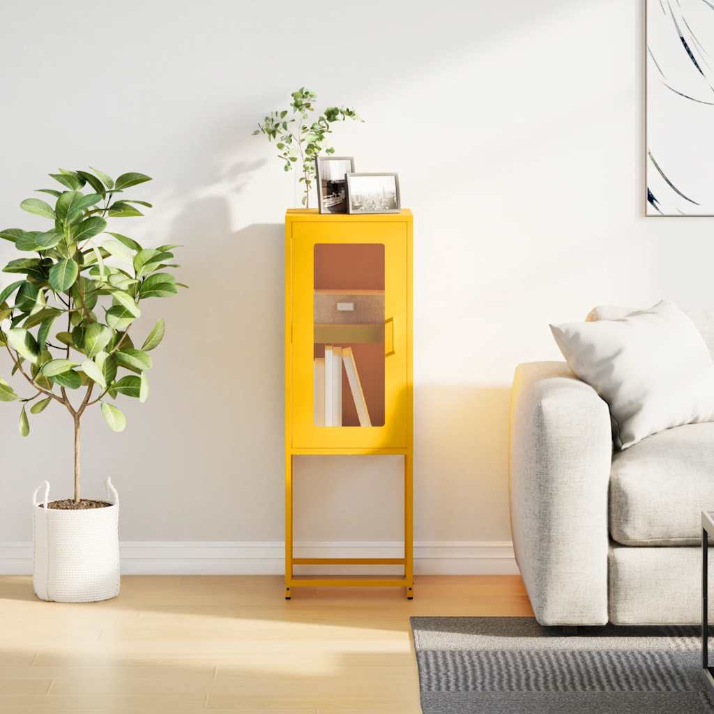Sideboard Mustard Yellow 36x39x107 cm Cold-rolled Steel