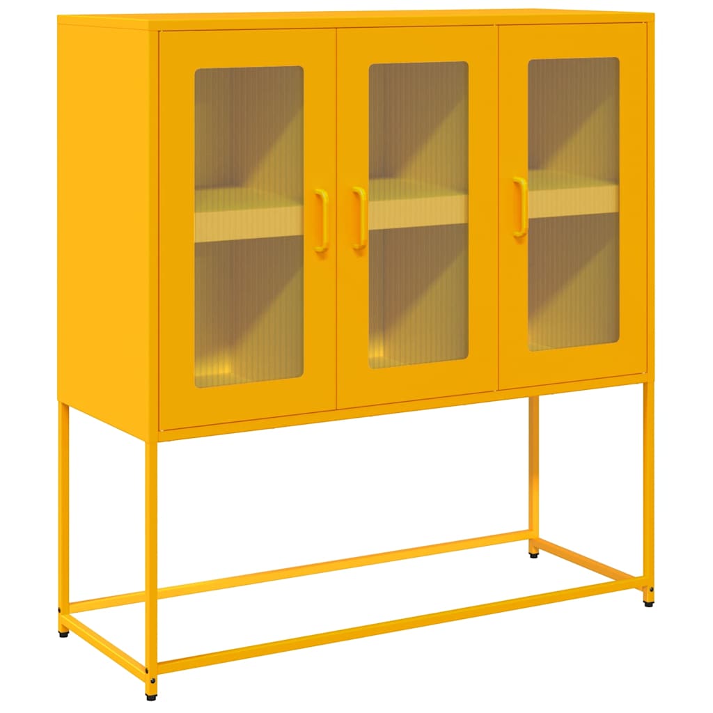 Sideboard Mustard Yellow 100.5x39x107 cm Cold-rolled Steel