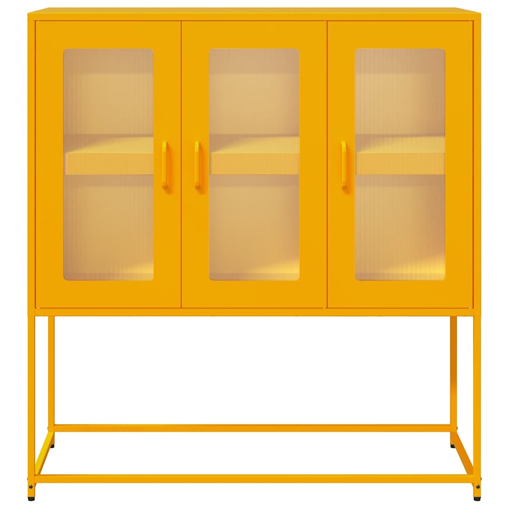 Sideboard Mustard Yellow 100.5x39x107 cm Cold-rolled Steel