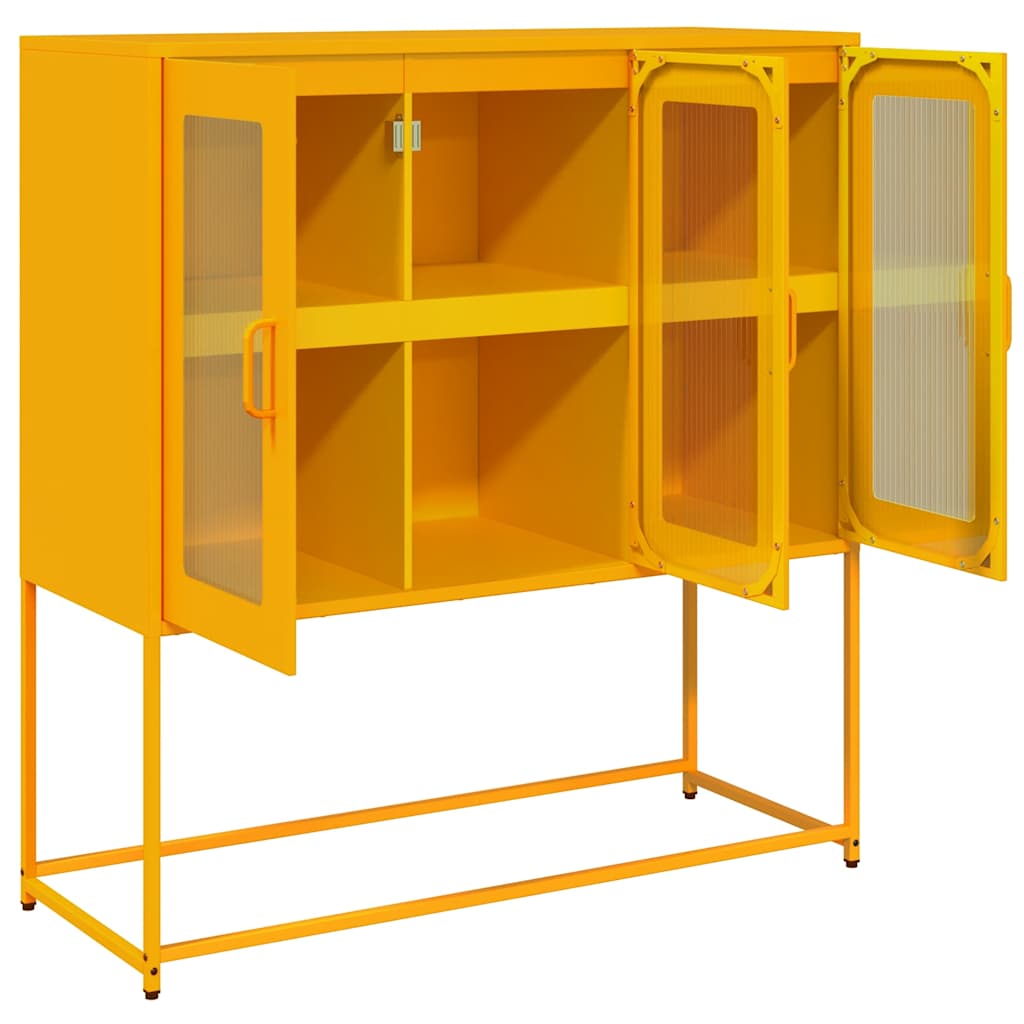 Sideboard Mustard Yellow 100.5x39x107 cm Cold-rolled Steel