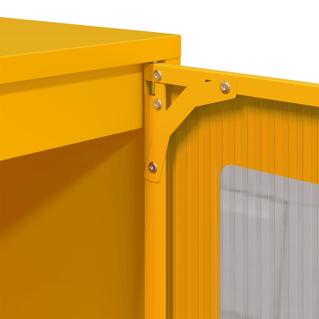 Sideboard Mustard Yellow 100.5x39x107 cm Cold-rolled Steel