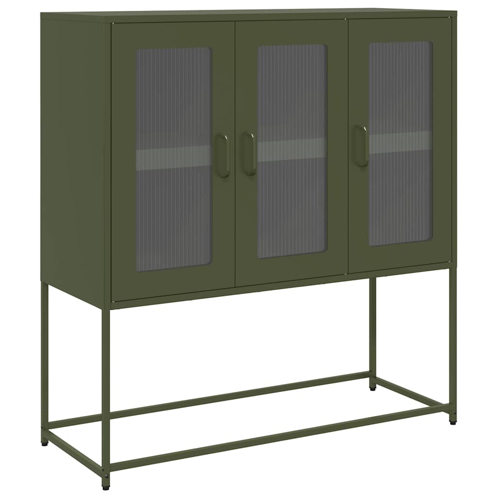 Sideboard Olive Green 100.5x39x107 cm Cold-rolled Steel