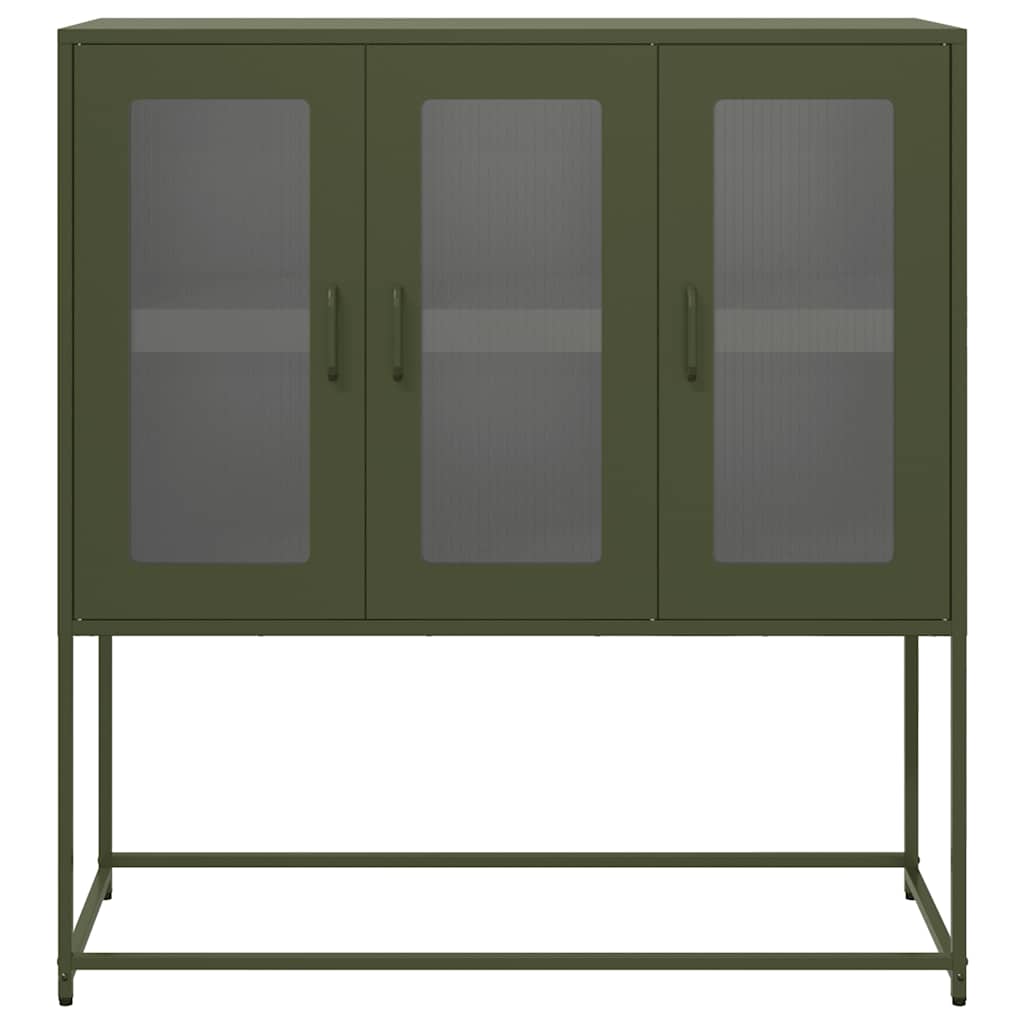 Sideboard Olive Green 100.5x39x107 cm Cold-rolled Steel